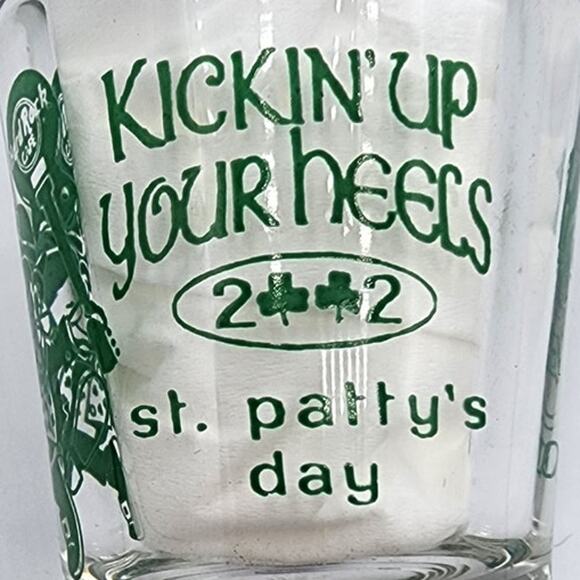 Vintage 2002 Hard Rock Cafe Los Angeles St. Patty's Day Shamrock Shot Glass - Picture 4 of 8